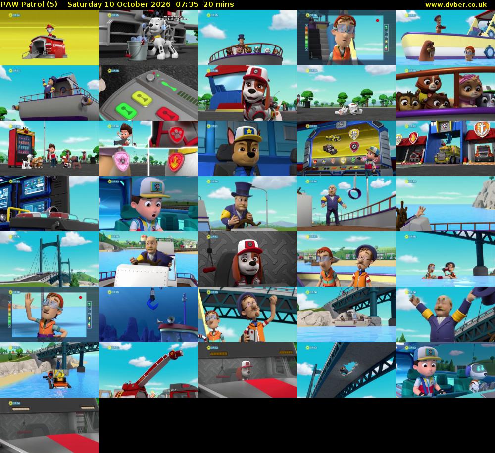 PAW Patrol (5) Saturday 10 October 2026 07:35 - 07:55