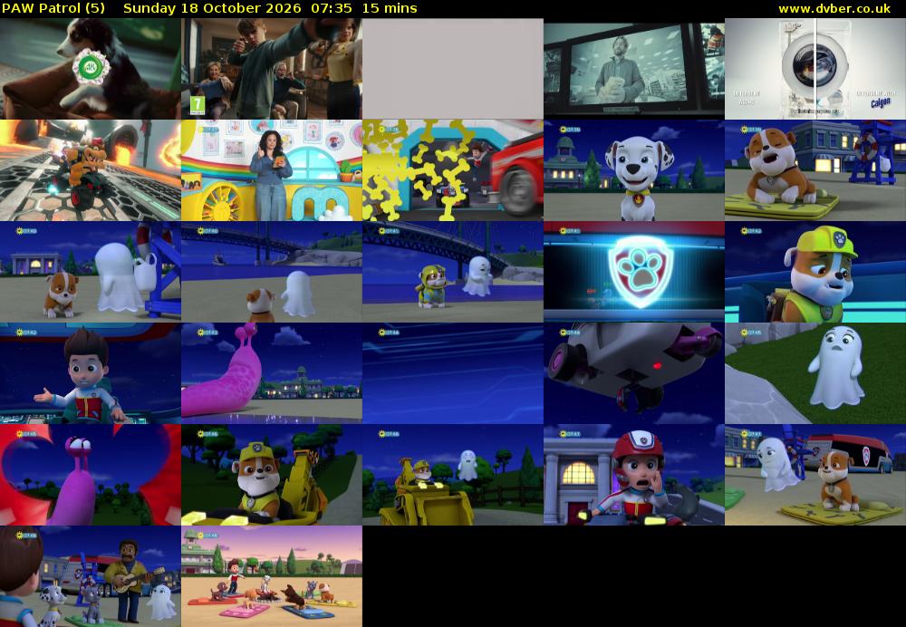 PAW Patrol (5) Sunday 18 October 2026 07:35 - 07:50