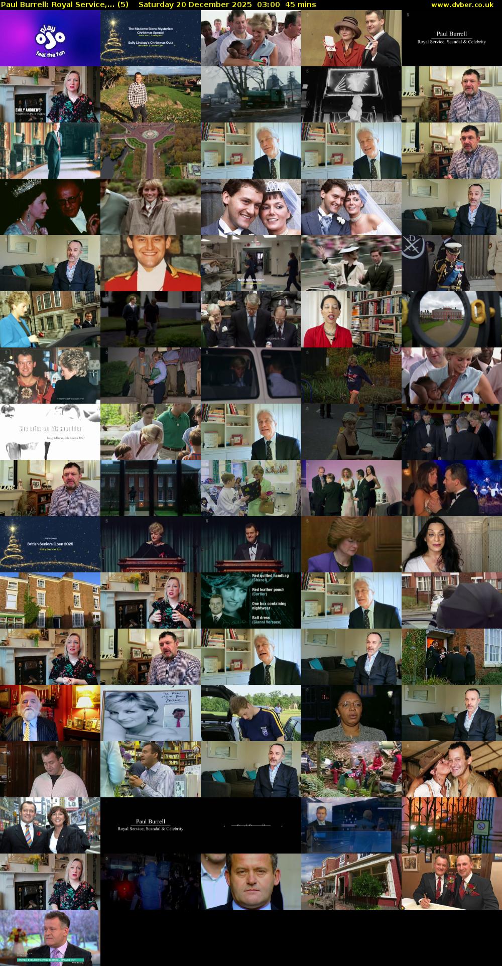 Paul Burrell: Royal Service,... (5) Saturday 20 December 2025 03:00 - 03:45