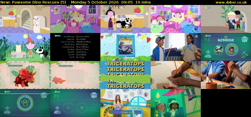 Pawsome Dino Rescues (5) Monday 5 October 2026 09:05 - 09:15