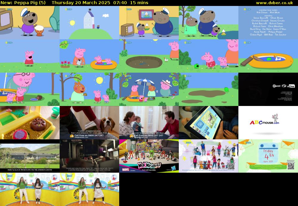 Peppa Pig (5) Thursday 20 March 2025 07:40 - 07:55
