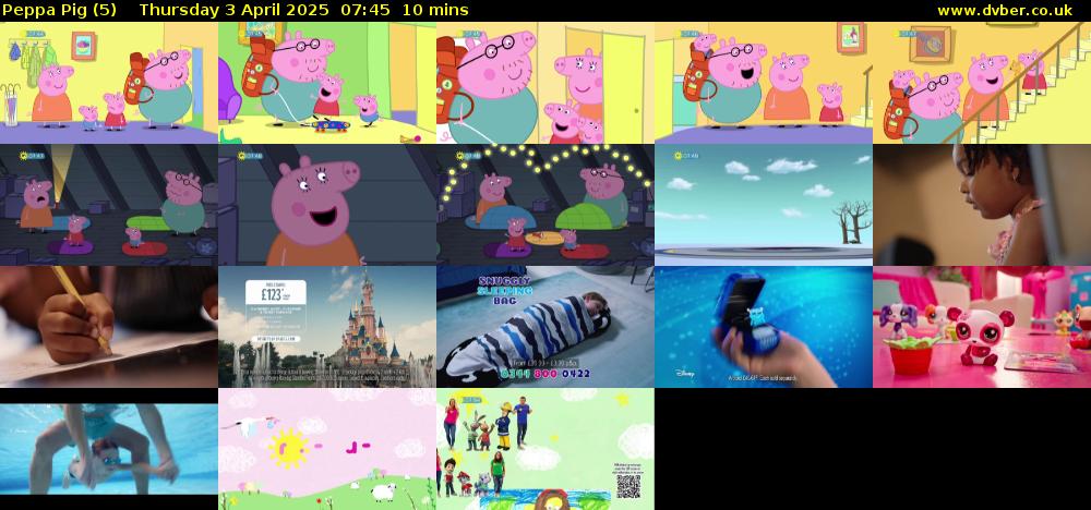 Peppa Pig (5) Thursday 3 April 2025 07:45 - 07:55