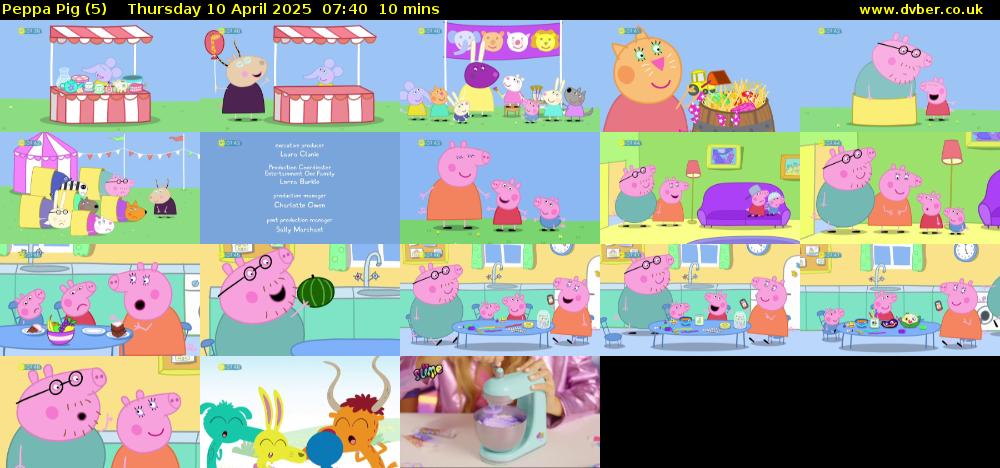 Peppa Pig (5) Thursday 10 April 2025 07:40 - 07:50