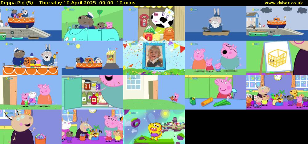 Peppa Pig (5) Thursday 10 April 2025 09:00 - 09:10