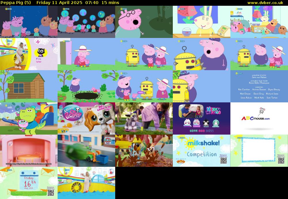 Peppa Pig (5) Friday 11 April 2025 07:40 - 07:55
