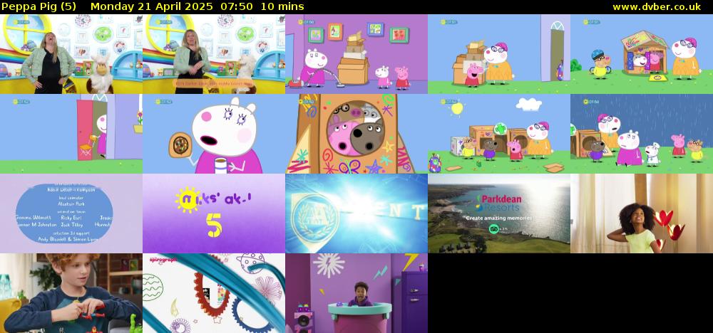 Peppa Pig (5) Monday 21 April 2025 07:50 - 08:00
