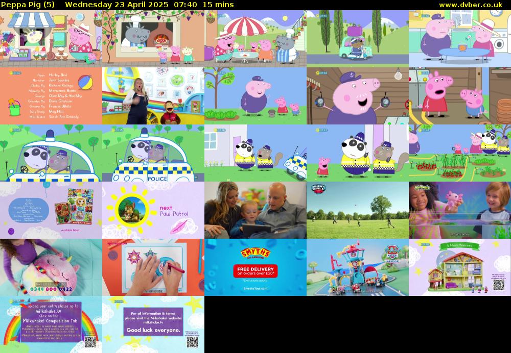 Peppa Pig (5) Wednesday 23 April 2025 07:40 - 07:55