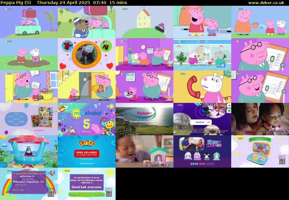 Peppa Pig (5) Thursday 24 April 2025 07:40 - 07:55