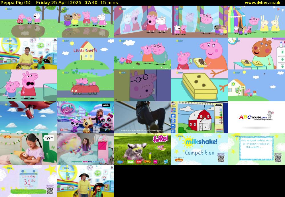 Peppa Pig (5) Friday 25 April 2025 07:40 - 07:55