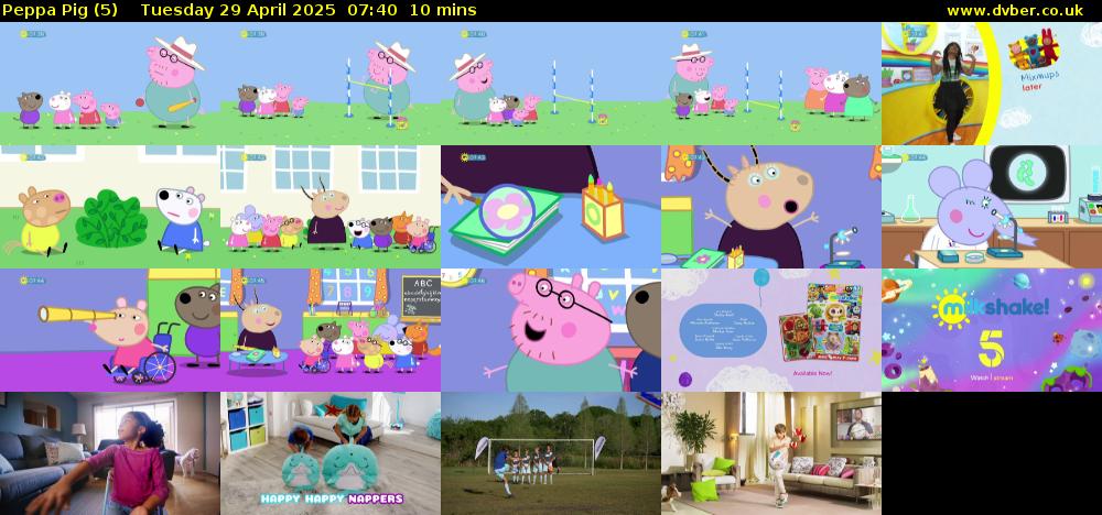 Peppa Pig (5) Tuesday 29 April 2025 07:40 - 07:50