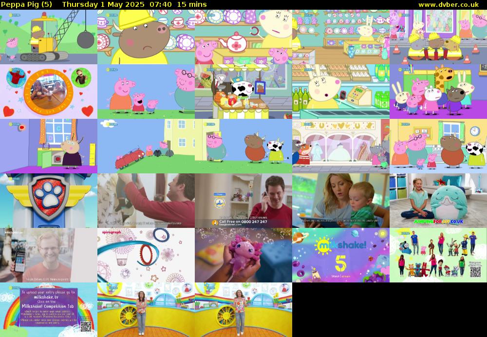 Peppa Pig (5) Thursday 1 May 2025 07:40 - 07:55