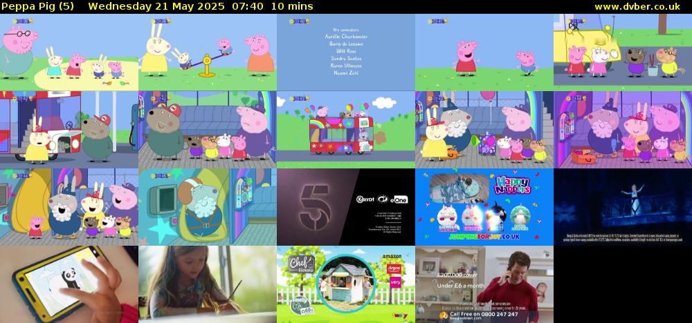 Peppa Pig (5) Wednesday 21 May 2025 07:40 - 07:50