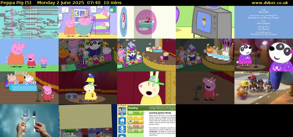 Peppa Pig (5) Monday 2 June 2025 07:40 - 07:50