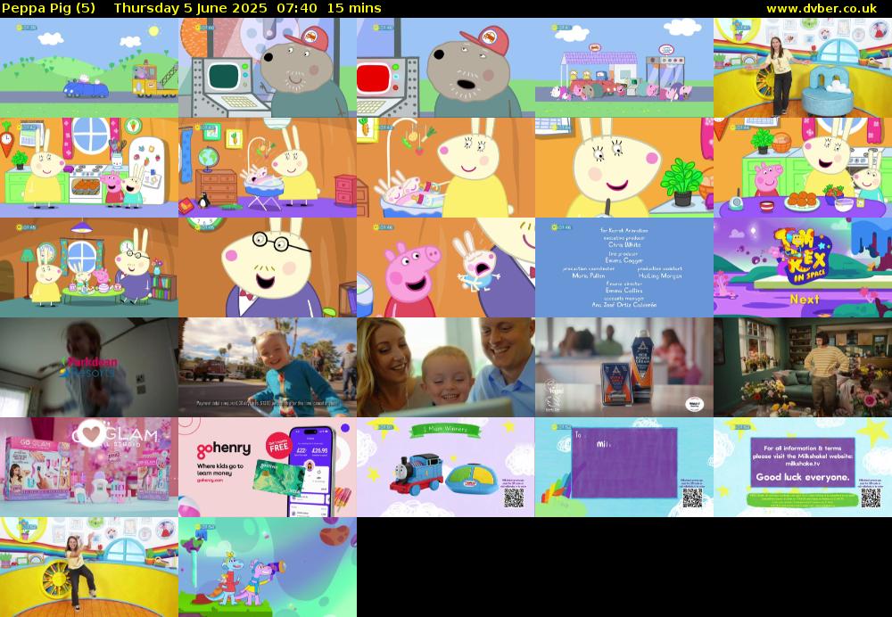 Peppa Pig (5) Thursday 5 June 2025 07:40 - 07:55