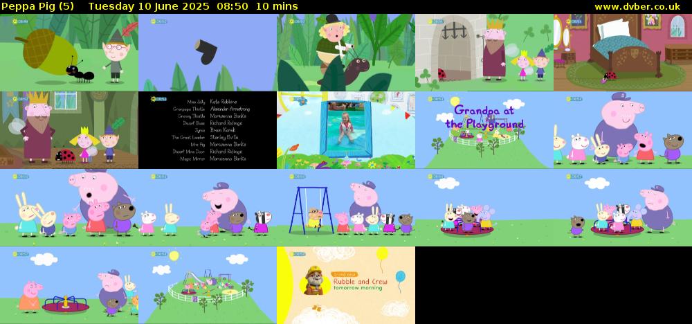Peppa Pig (5) Tuesday 10 June 2025 08:50 - 09:00