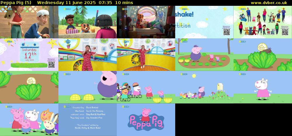 Peppa Pig (5) Wednesday 11 June 2025 07:35 - 07:45