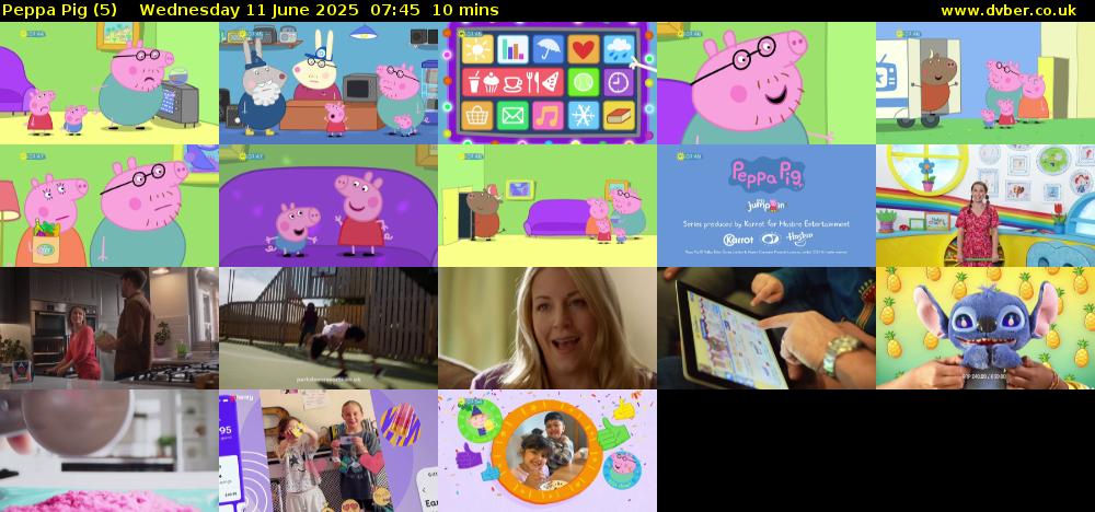 Peppa Pig (5) Wednesday 11 June 2025 07:45 - 07:55