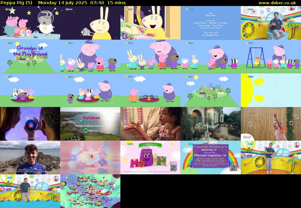 Peppa Pig (5) Monday 14 July 2025 07:40 - 07:55