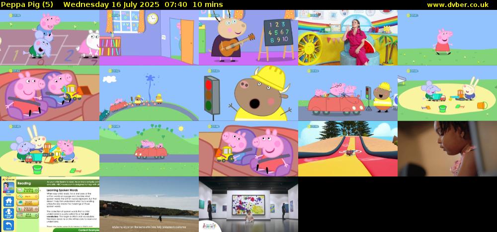 Peppa Pig (5) Wednesday 16 July 2025 07:40 - 07:50