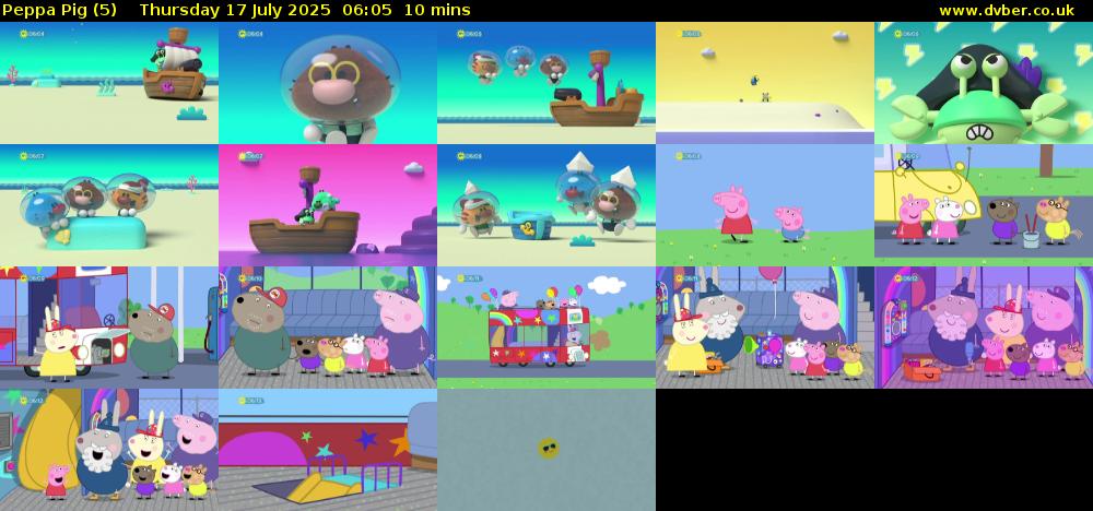Peppa Pig (5) Thursday 17 July 2025 06:05 - 06:15