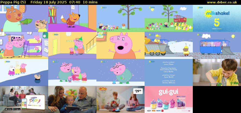 Peppa Pig (5) Friday 18 July 2025 07:40 - 07:50