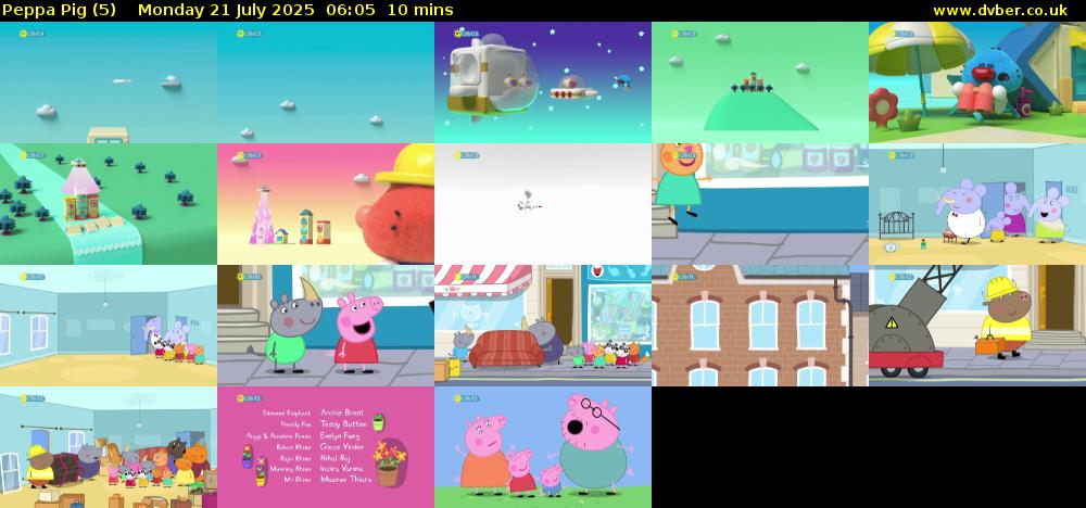 Peppa Pig (5) Monday 21 July 2025 06:05 - 06:15