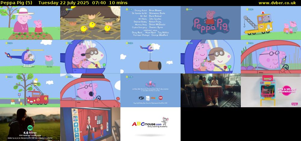 Peppa Pig (5) Tuesday 22 July 2025 07:40 - 07:50