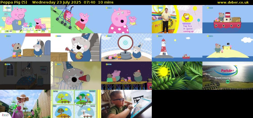 Peppa Pig (5) Wednesday 23 July 2025 07:40 - 07:50
