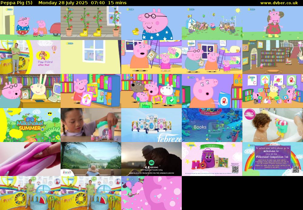 Peppa Pig (5) Monday 28 July 2025 07:40 - 07:55
