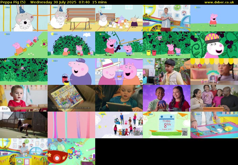 Peppa Pig (5) Wednesday 30 July 2025 07:40 - 07:55