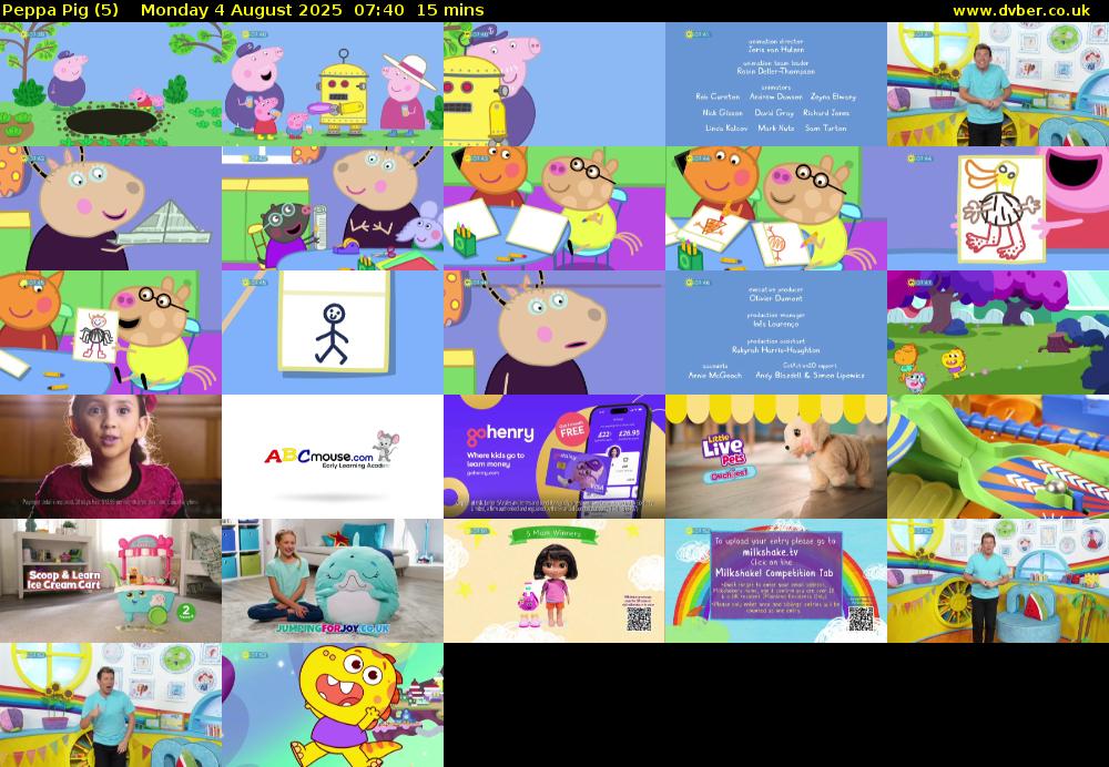 Peppa Pig (5) Monday 4 August 2025 07:40 - 07:55
