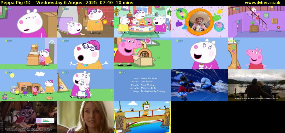 Peppa Pig (5) Wednesday 6 August 2025 07:40 - 07:50