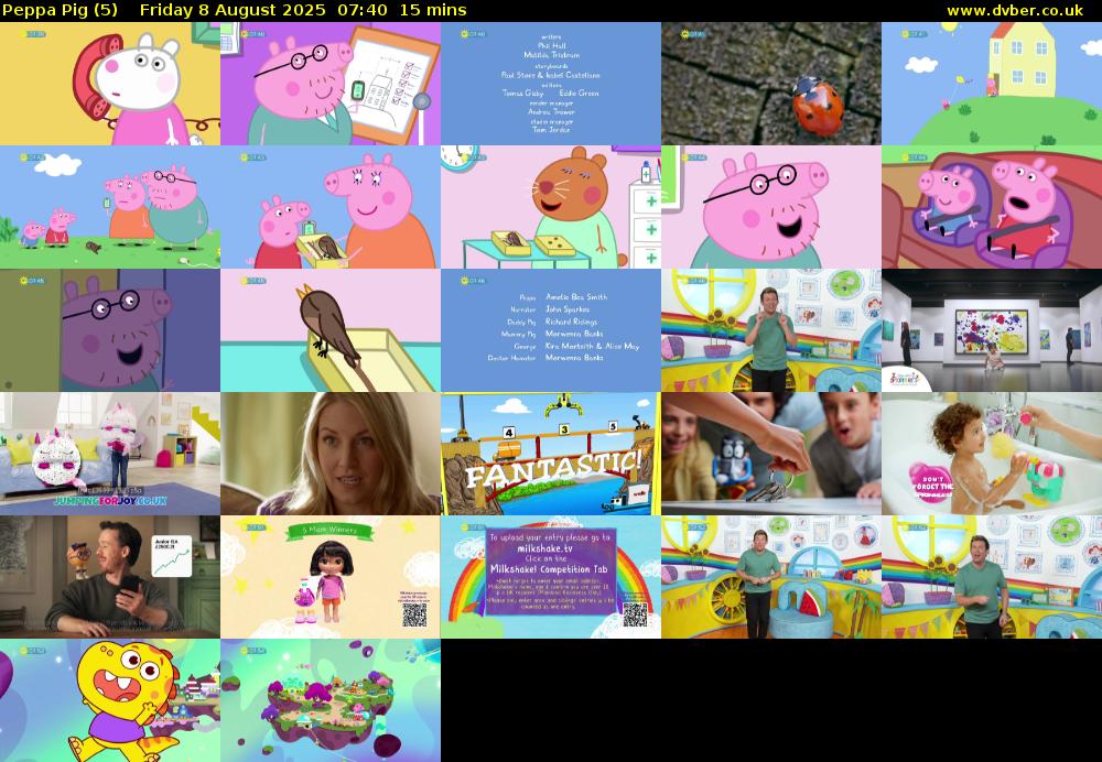 Peppa Pig (5) Friday 8 August 2025 07:40 - 07:55