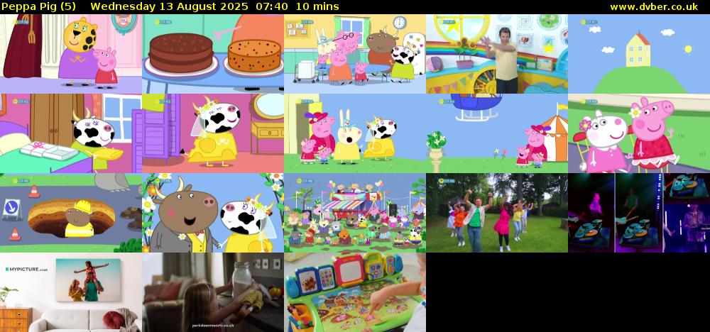 Peppa Pig (5) Wednesday 13 August 2025 07:40 - 07:50