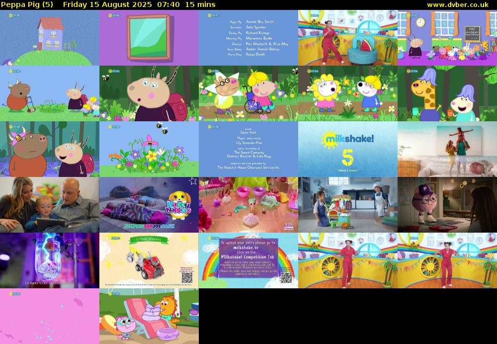 Peppa Pig (5) Friday 15 August 2025 07:40 - 07:55