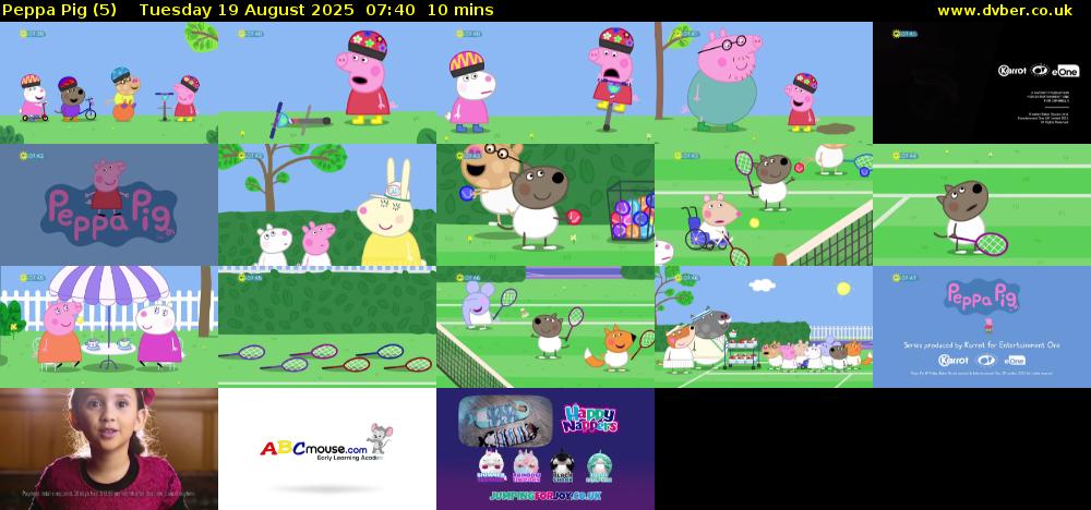 Peppa Pig (5) Tuesday 19 August 2025 07:40 - 07:50