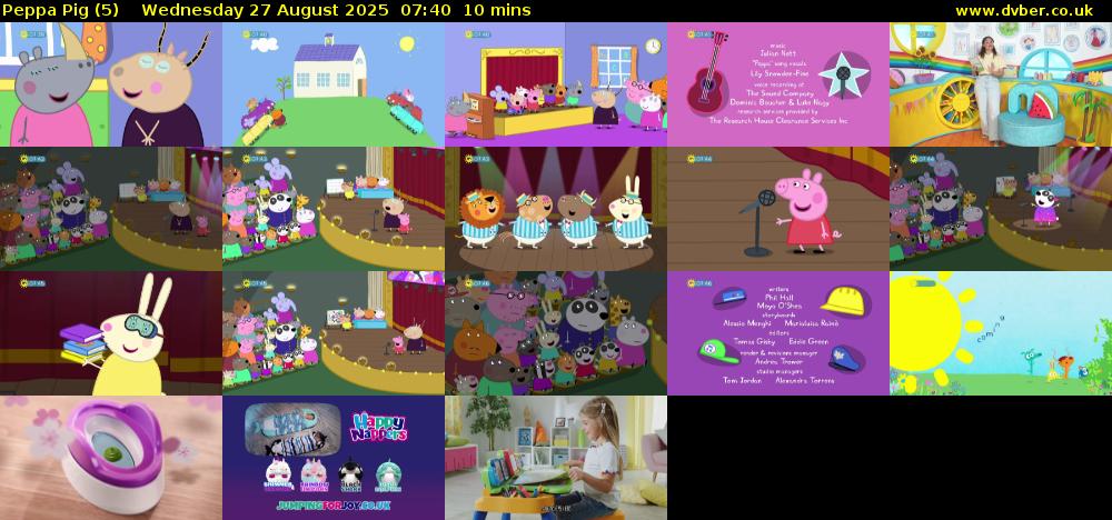 Peppa Pig (5) Wednesday 27 August 2025 07:40 - 07:50