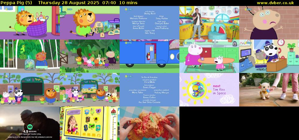 Peppa Pig (5) Thursday 28 August 2025 07:40 - 07:50