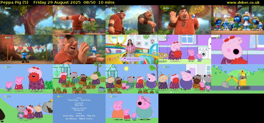 Peppa Pig (5) Friday 29 August 2025 08:50 - 09:00
