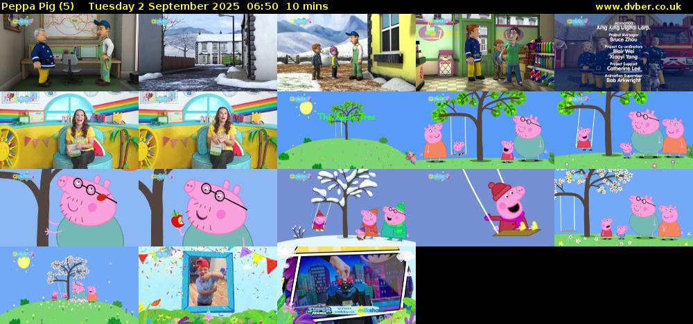 Peppa Pig (5) Tuesday 2 September 2025 06:50 - 07:00