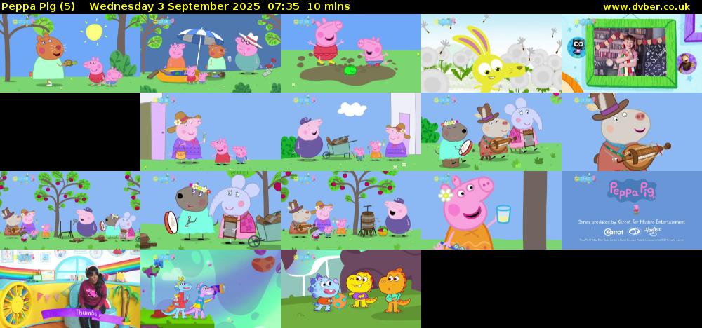 Peppa Pig (5) Wednesday 3 September 2025 07:35 - 07:45