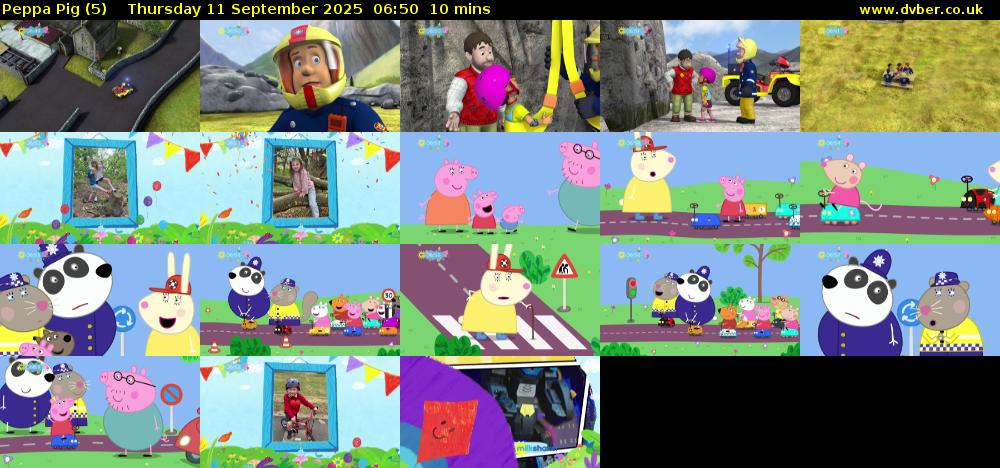 Peppa Pig (5) Thursday 11 September 2025 06:50 - 07:00