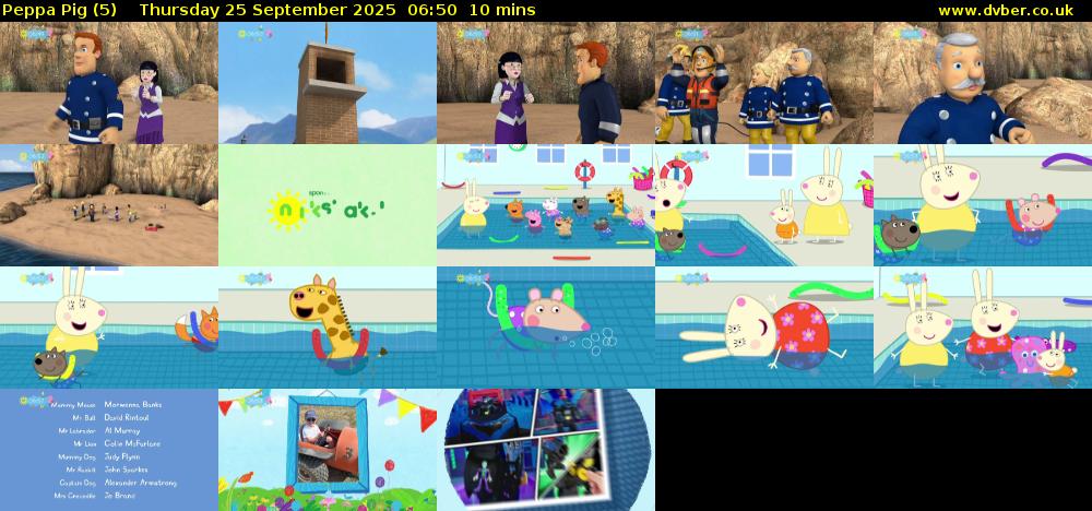 Peppa Pig (5) Thursday 25 September 2025 06:50 - 07:00