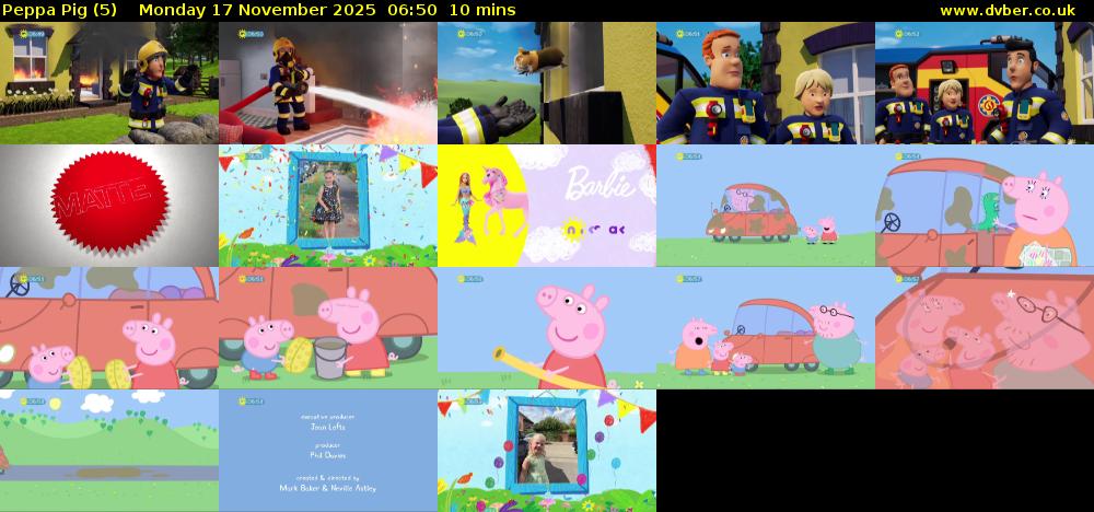 Peppa Pig (5) Monday 17 November 2025 06:50 - 07:00