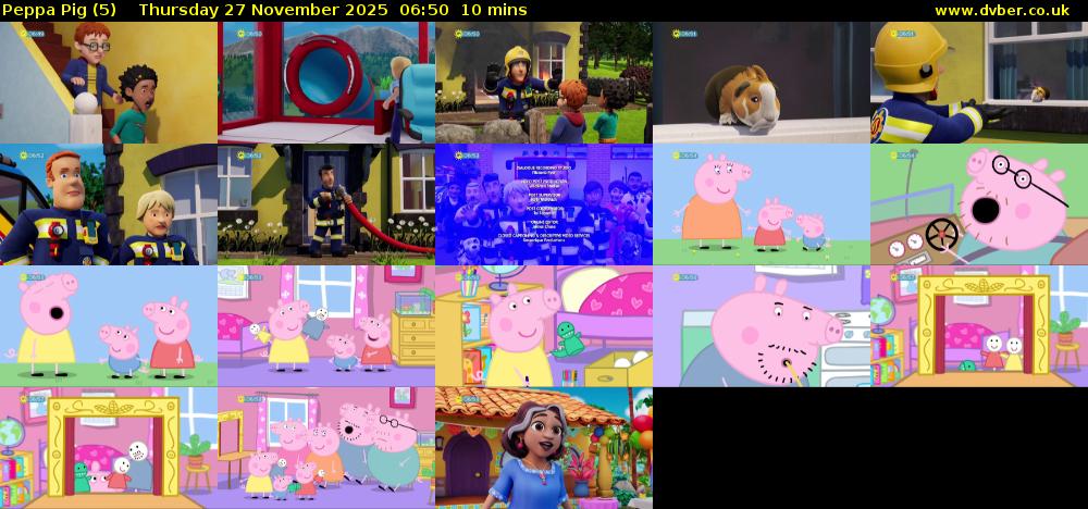 Peppa Pig (5) Thursday 27 November 2025 06:50 - 07:00