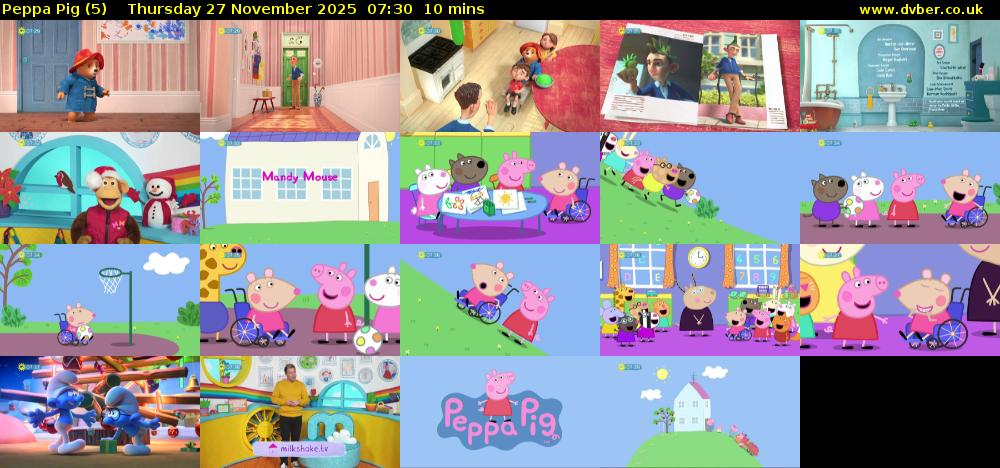 Peppa Pig (5) Thursday 27 November 2025 07:30 - 07:40