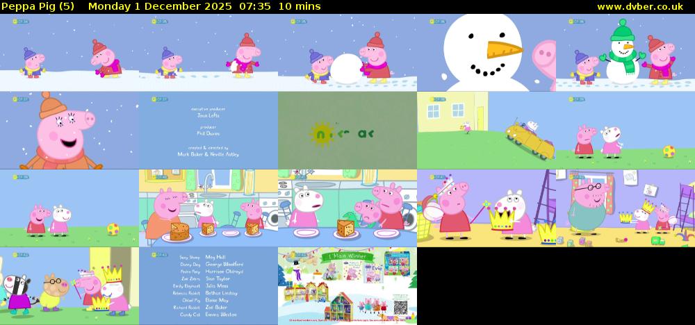 Peppa Pig (5) Monday 1 December 2025 07:35 - 07:45