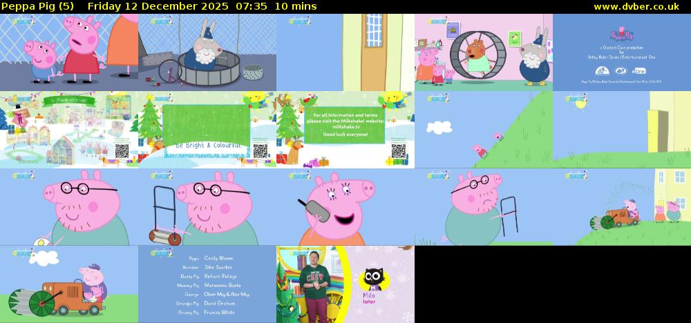 Peppa Pig (5) Friday 12 December 2025 07:35 - 07:45