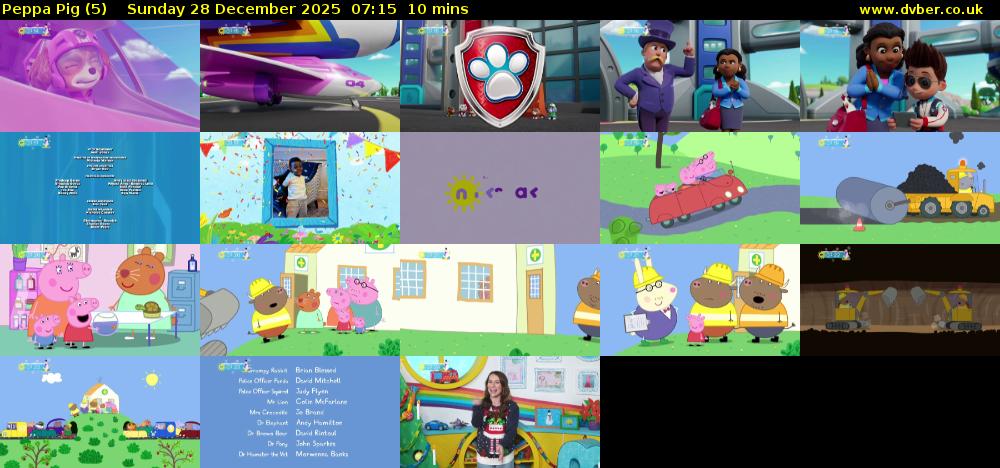 Peppa Pig (5) Sunday 28 December 2025 07:15 - 07:25