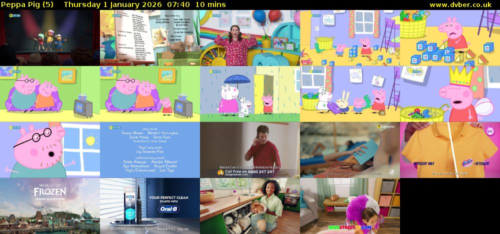 Peppa Pig (5) Thursday 1 January 2026 07:40 - 07:50